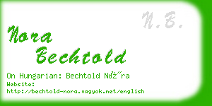 nora bechtold business card